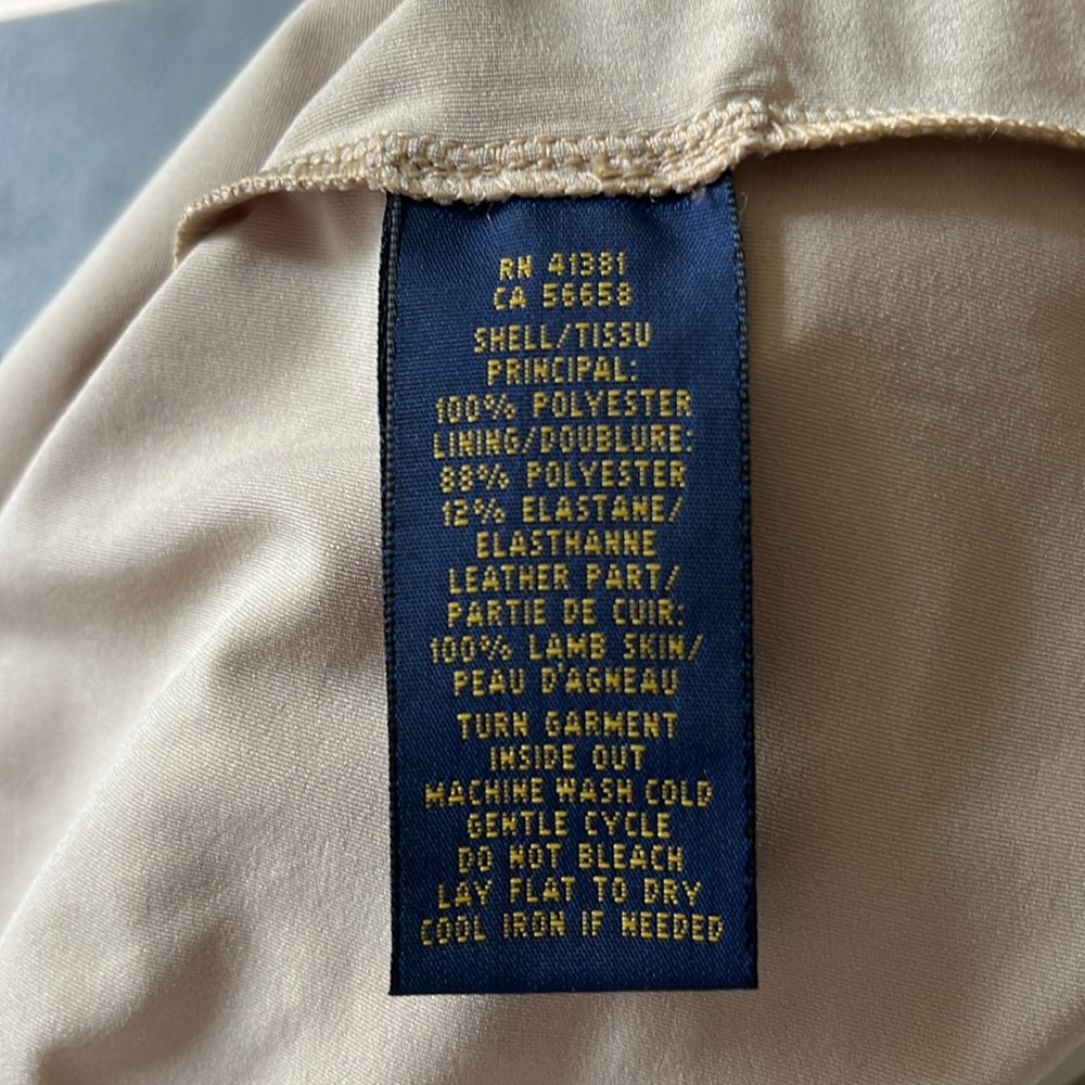 Polo Golf Ralph Lauren Tan Brown Skort Size 10 Leather Trim Golf Tennis - Picture 11 of 11